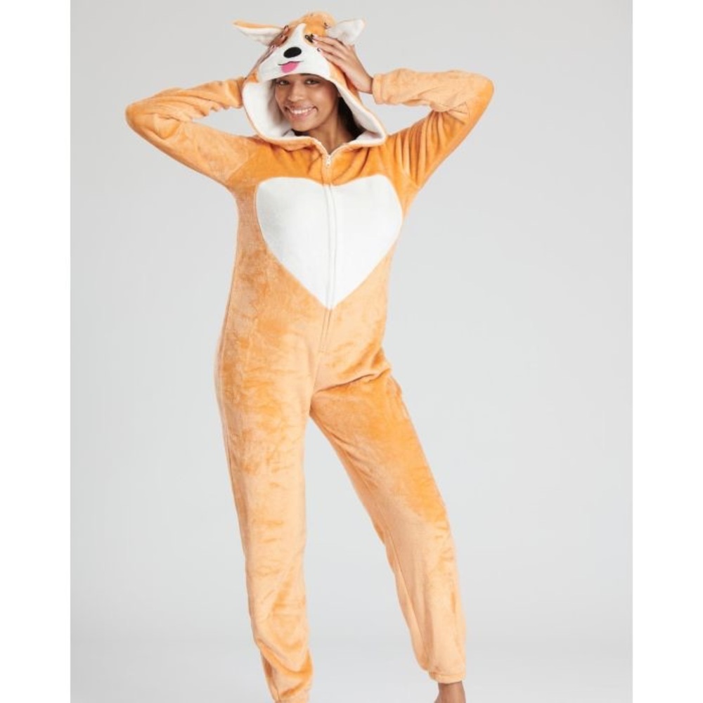 Lola Bunny One Piece fleece Halloween Costume Woman Dog Tan Onesie L Space Jam